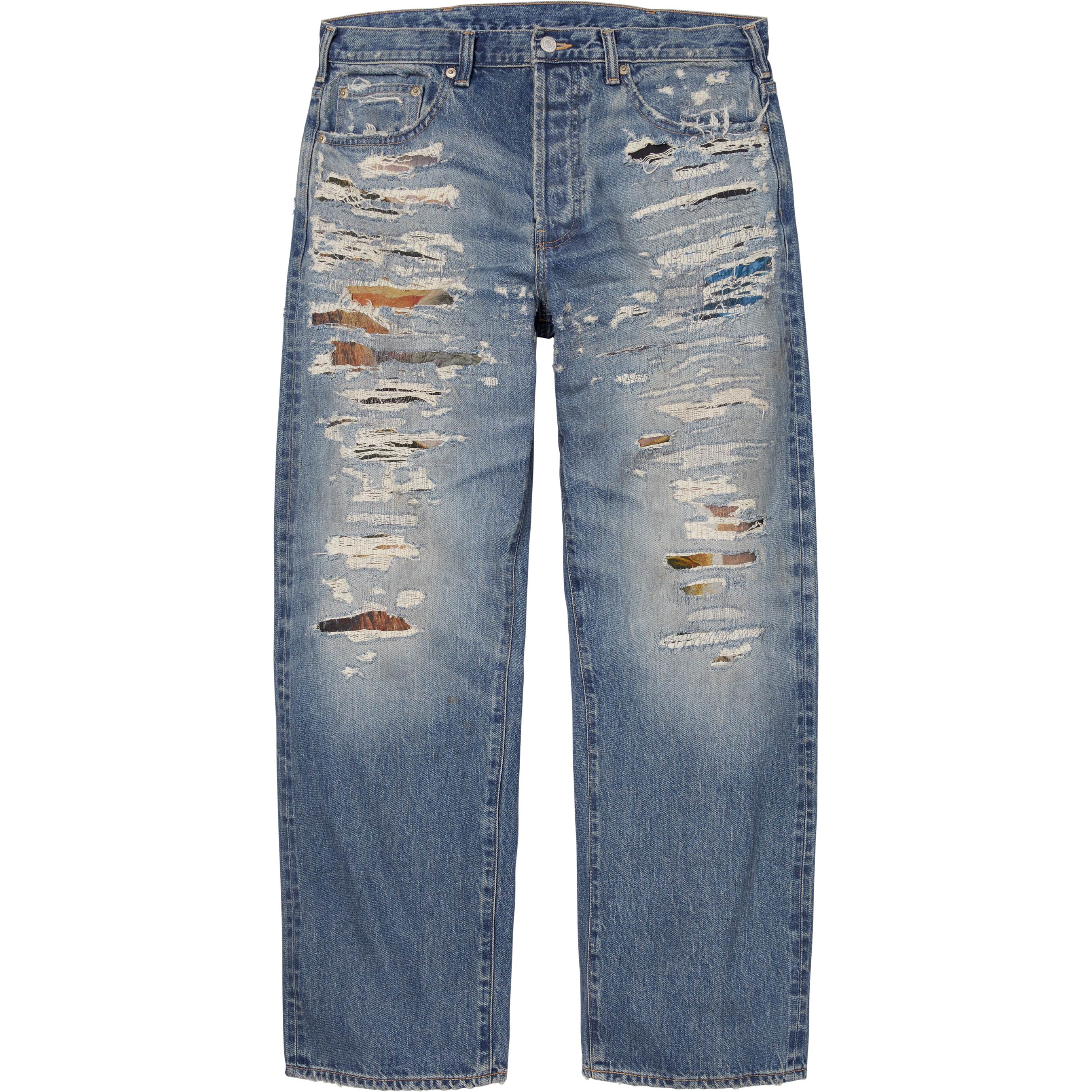 Supreme®/MM6 Maison Margiela Distressed Loose Fit Selvedge Jean view 5